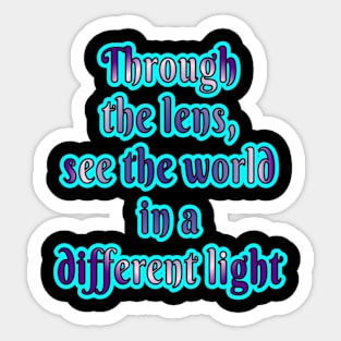 Seeing the World: Happy World Photography Day! Sticker